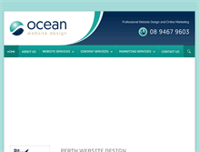 Tablet Screenshot of oceanwebsitedesign.com.au